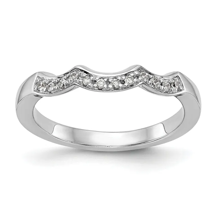 Rings Goldia 018ct CZ Solid Real 14K White Gold Wedding Wedding Band Ring Rings Goldia 018ct CZ Solid Real 14K White Gold Wedding Wedding Band Ring