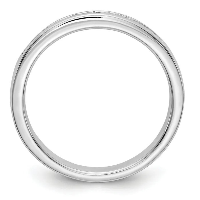 Rings Goldia 019ct CZ Solid Real 14K White Gold 1116mmStone Channel Wedding Band Ring