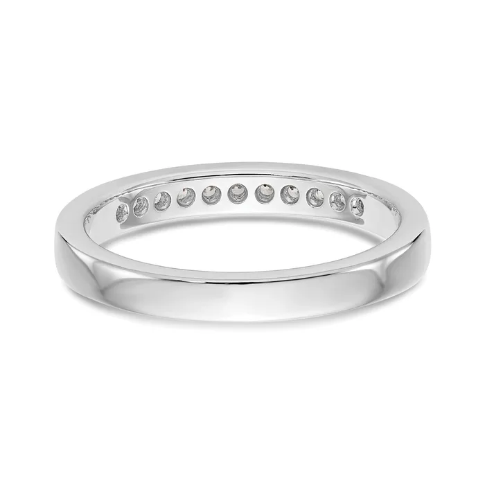 Rings Goldia 019ct CZ Solid Real 14K White Gold 1116mmStone Channel Wedding Band Ring
