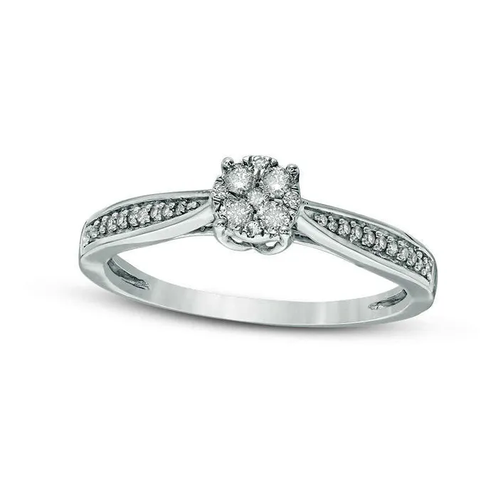 Rings Goldia 020 CT TW Composite Natural Diamond Promise Ring in Solid 10K White Gold Rings Goldia 020 CT TW Composite Natural Diamond Promise Ring in Solid 10K White Gold