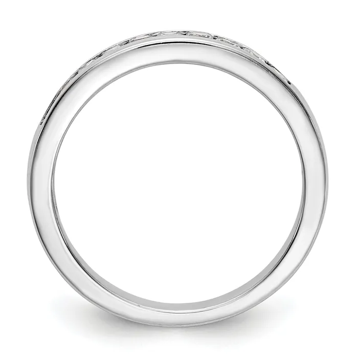 Rings Goldia 020ct CZ Solid Real 14K White Gold Wedding Wedding Band Ring