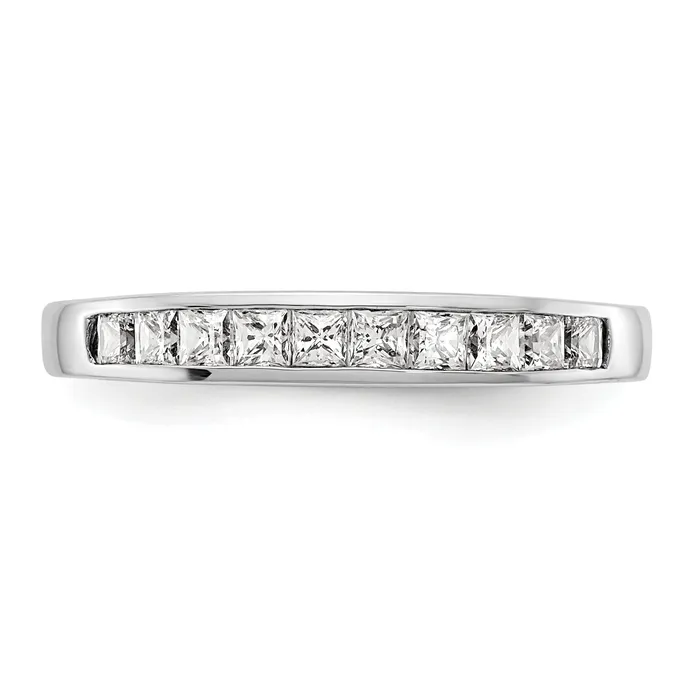Rings Goldia 020ct CZ Solid Real 14K White Gold Wedding Wedding Band Ring