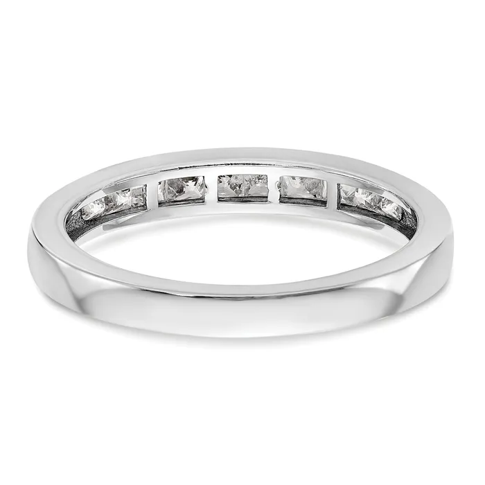 Rings Goldia 020ct CZ Solid Real 14K White Gold Wedding Wedding Band Ring