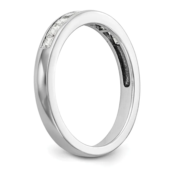 Rings Goldia 020ct CZ Solid Real 14K White Gold Wedding Wedding Band Ring