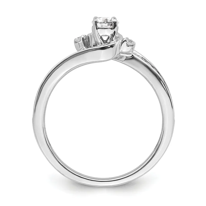 Rings Goldia 025ct CZ Solid Real 14K White Gold Engagement Ring