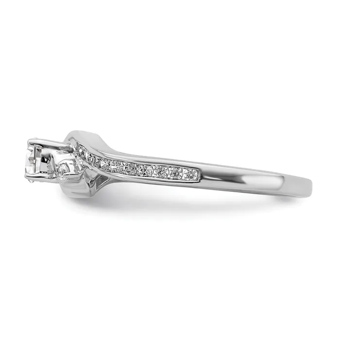 Rings Goldia 025ct CZ Solid Real 14K White Gold Engagement Ring