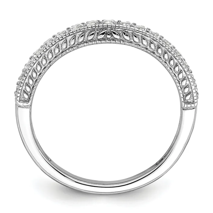 Rings Goldia 025ct CZ Solid Real 14k White Polish Matching Wedding Wedding Band Ring