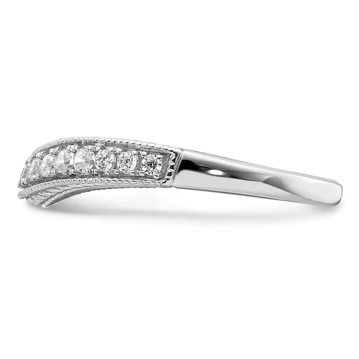 Rings Goldia 025ct CZ Solid Real 14k White Polish Matching Wedding Wedding Band Ring