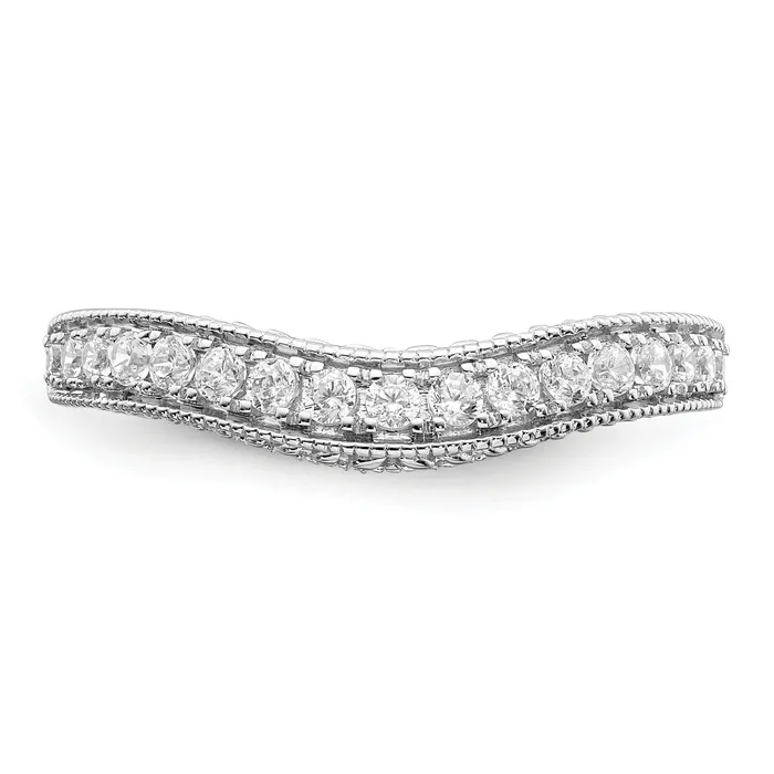 Rings Goldia 025ct CZ Solid Real 14k White Polish Matching Wedding Wedding Band Ring