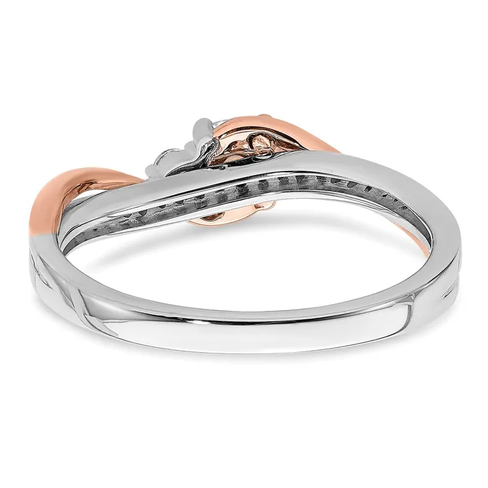Rings Goldia 025ct CZ Solid Real 14k White u0026 Rose Gold Engagement Ring