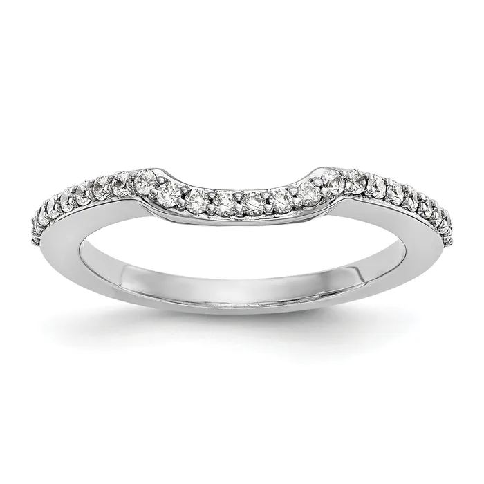 Rings Goldia 029ct CZ Solid Real 14K White Gold Wedding Wedding Band Ring Rings Goldia 029ct CZ Solid Real 14K White Gold Wedding Wedding Band Ring