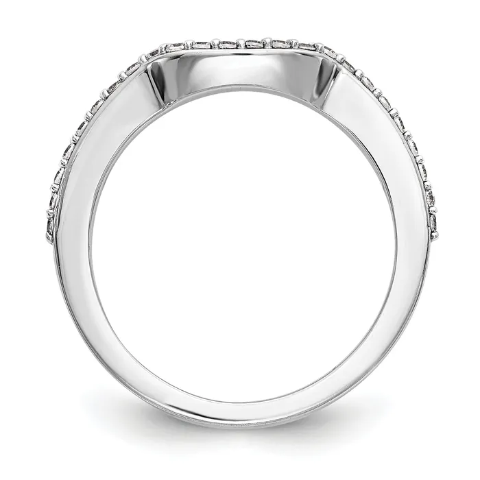 Rings Goldia 029ct CZ Solid Real 14K White Gold Wedding Wedding Band Ring