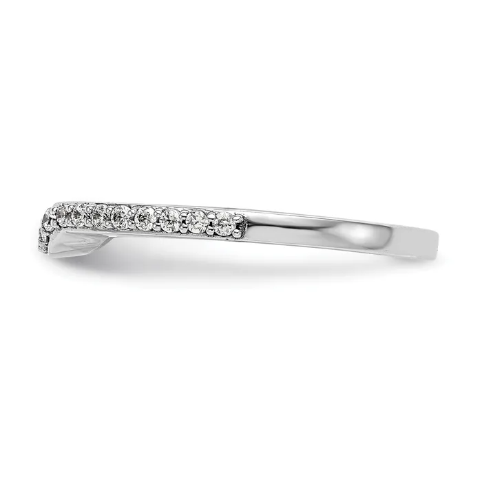 Rings Goldia 029ct CZ Solid Real 14K White Gold Wedding Wedding Band Ring