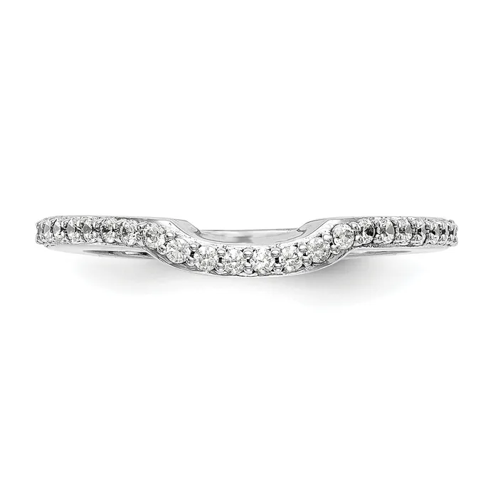 Rings Goldia 029ct CZ Solid Real 14K White Gold Wedding Wedding Band Ring