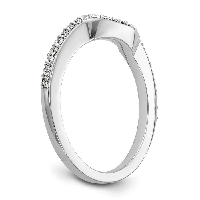 Rings Goldia 029ct CZ Solid Real 14K White Gold Wedding Wedding Band Ring