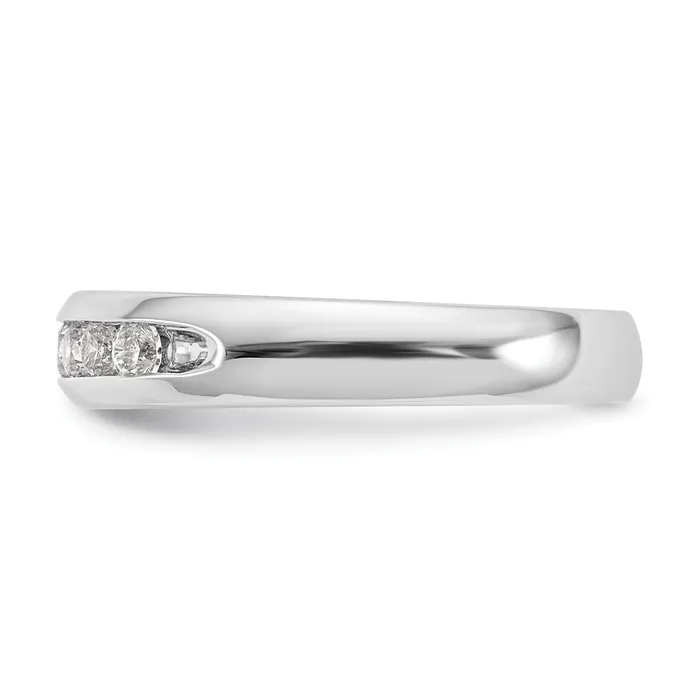 Rings Goldia 035ct CZ Solid Real 14K White Gold 7Stone Channel Wedding Band Ring