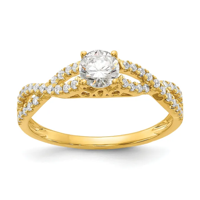 Rings Goldia 040ct CZ Solid Real 14k Engagement Ring