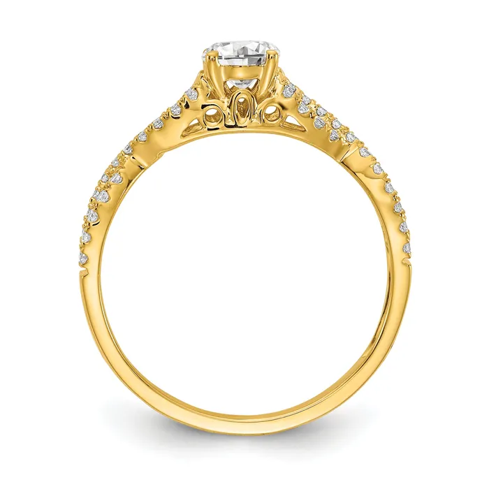 Rings Goldia 040ct CZ Solid Real 14k Engagement Ring
