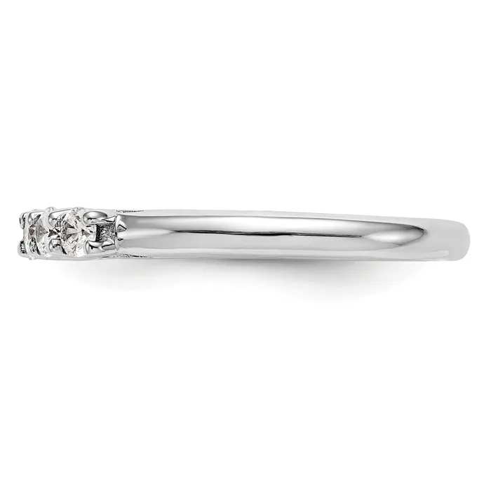 Rings Goldia 075ct CZ Solid Real 14K White Gold 6Stone Wedding Band Ring