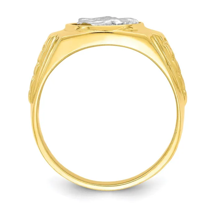 Rings Goldia 10K TwoTone Gold Eagle Mens Ring