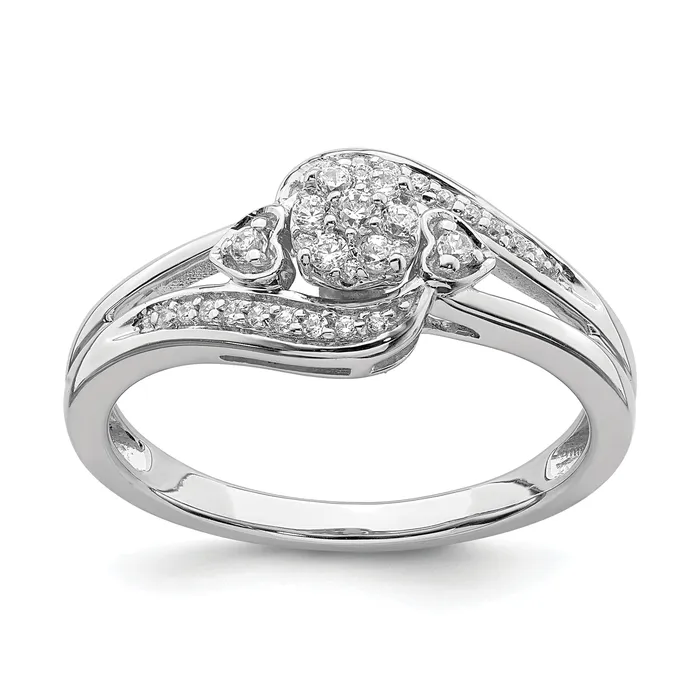 Rings Goldia 10k White Gold 15 Ct Lab Grown Diamond VSSI G Cluster Engagement Ring Rings Goldia 10k White Gold 15 Ct Lab Grown Diamond VSSI G Cluster Engagement Ring