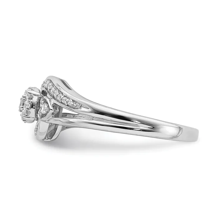 Rings Goldia 10k White Gold 15 Ct Lab Grown Diamond VSSI G Cluster Engagement Ring