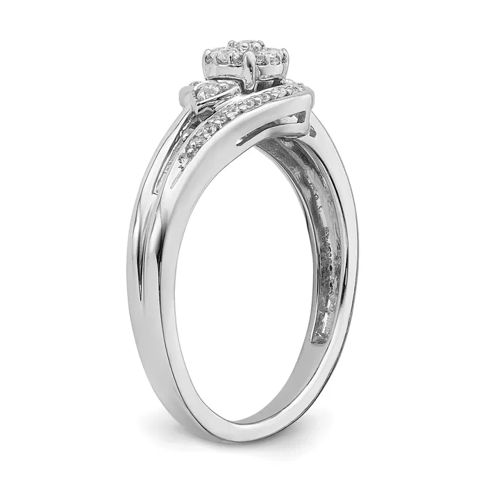 Rings Goldia 10k White Gold 15 Ct Lab Grown Diamond VSSI G Cluster Engagement Ring