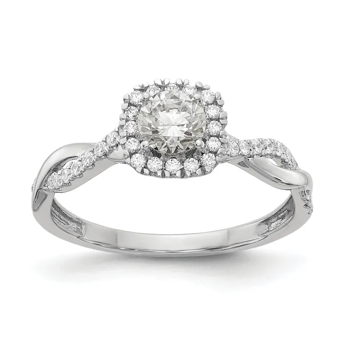 Rings Goldia 10k White Gold 58 Ct Lab Grown Diamond VSSI G Round Halo Engagement Ring Rings Goldia 10k White Gold 58 Ct Lab Grown Diamond VSSI G Round Halo Engagement Ring