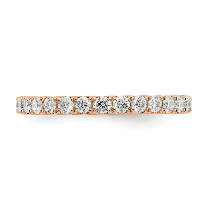 Rings Goldia 14k Rose Gold 1 Ct Lab Grown Diamond VSSI G Shared Prong Eternity Band Ring