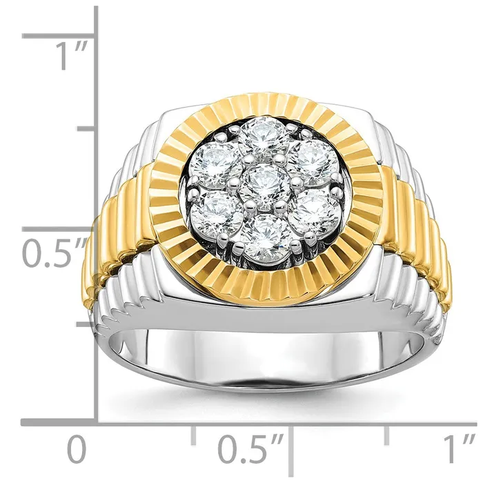 Rings Goldia 14k Twotone Gold Mens 1 carat Diamond Complete Ring