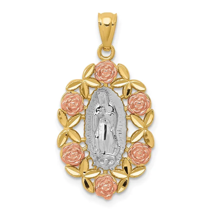 Rings Goldia 14k Twotone Gold Twotone Gold wWhite Rhodium Guadalupe Pendant