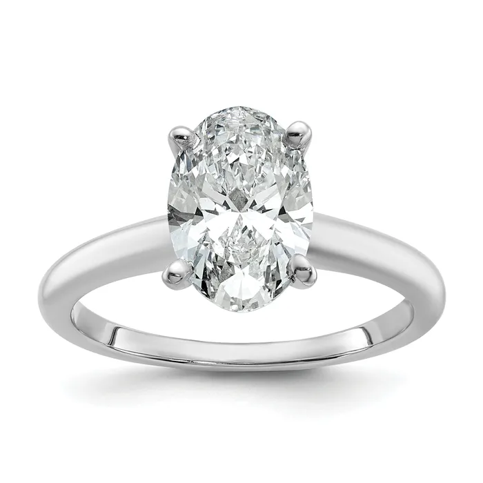 Rings Goldia 14k White Gold 2 Ct Lab Grown Diamond VSSI G Oval Solitare Engagement Ring Rings Goldia 14k White Gold 2 Ct Lab Grown Diamond VSSI G Oval Solitare Engagement Ring