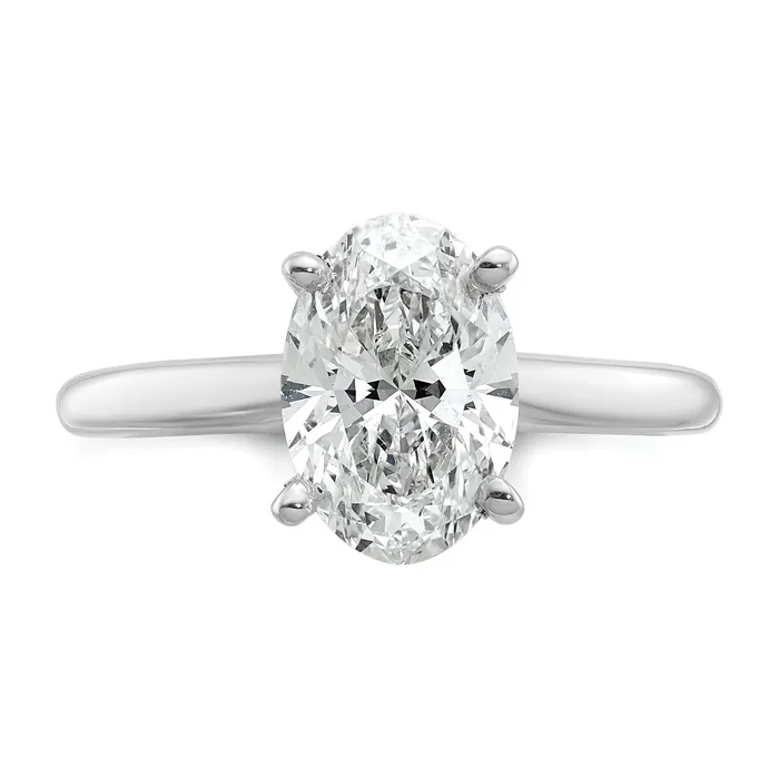 Rings Goldia 14k White Gold 2 Ct Lab Grown Diamond VSSI G Oval Solitare Engagement Ring
