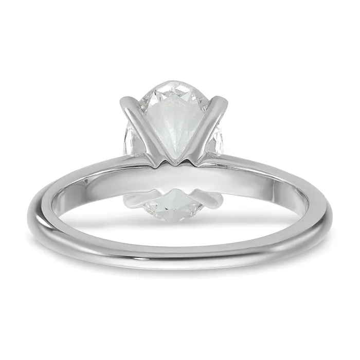 Rings Goldia 14k White Gold 2 Ct Lab Grown Diamond VSSI G Oval Solitare Engagement Ring