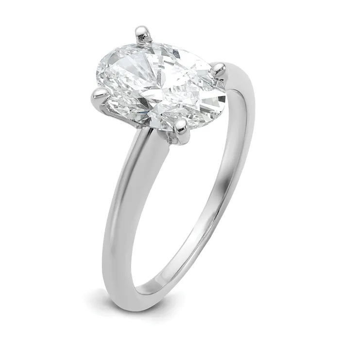 Rings Goldia 14k White Gold 2 Ct Lab Grown Diamond VSSI G Oval Solitare Engagement Ring