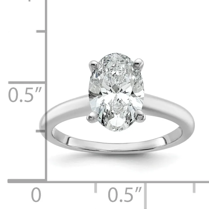 Rings Goldia 14k White Gold 2 Ct Lab Grown Diamond VSSI G Oval Solitare Engagement Ring