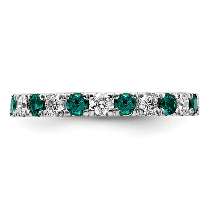 Rings Goldia 14k White Gold 34 Ct Lab Grown Diamond VSSI G and Lab Created Alexandrite Eternity Band Ring
