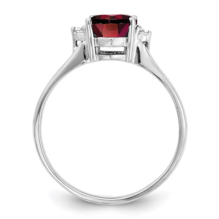 Rings Goldia 14k White Gold 8x6mm Oval Garnet A Real Diamond ring