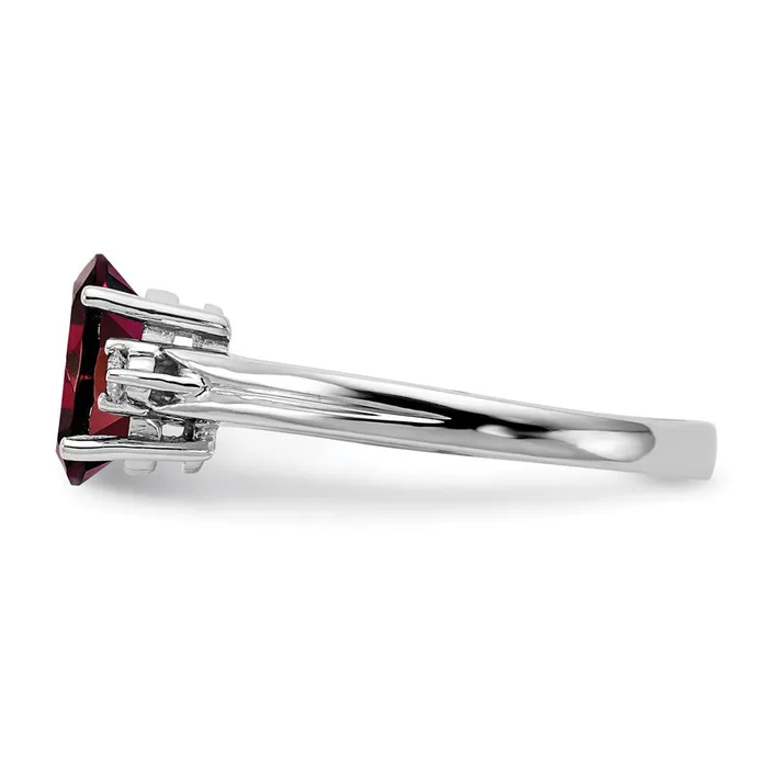 Rings Goldia 14k White Gold 8x6mm Oval Garnet A Real Diamond ring