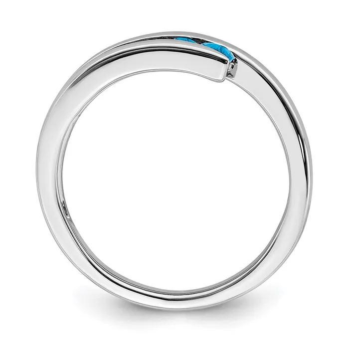 Rings Goldia 14k White Gold Blue Topaz 4stone Ring