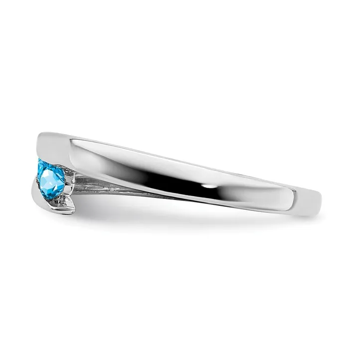 Rings Goldia 14k White Gold Blue Topaz 4stone Ring