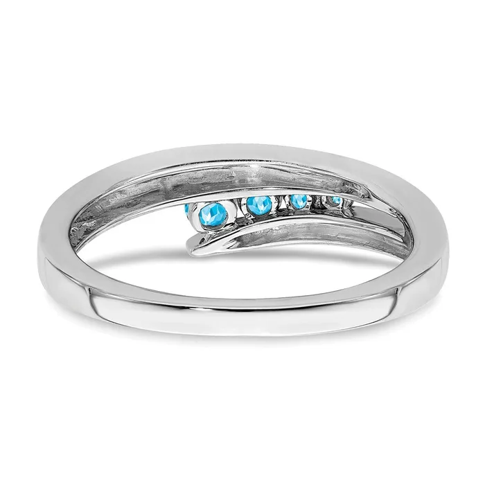 Rings Goldia 14k White Gold Blue Topaz 4stone Ring