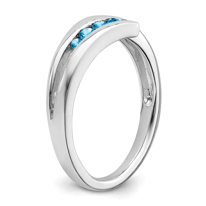 Rings Goldia 14k White Gold Blue Topaz 4stone Ring