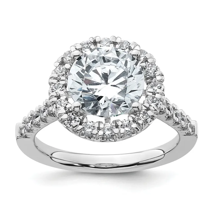 Rings Goldia 14k White Gold Rose 58 Ct Lab Grown Diamond VSSI G 3 Ct Center Round Engagement Ring Rings Goldia 14k White Gold Rose 58 Ct Lab Grown Diamond VSSI G 3 Ct Center Round Engagement Ring