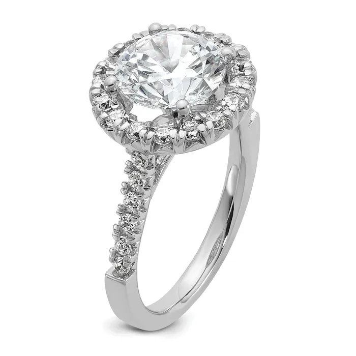 Rings Goldia 14k White Gold Rose 58 Ct Lab Grown Diamond VSSI G 3 Ct Center Round Engagement Ring