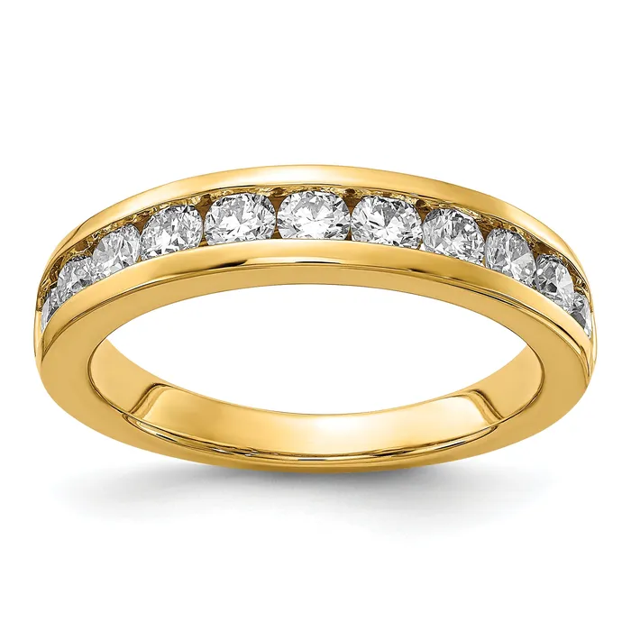 Rings Goldia 14k Yellow Gold 1 Ct Lab Grown Diamond VSSI G Channel Set Band Ring Rings Goldia 14k Yellow Gold 1 Ct Lab Grown Diamond VSSI G Channel Set Band Ring