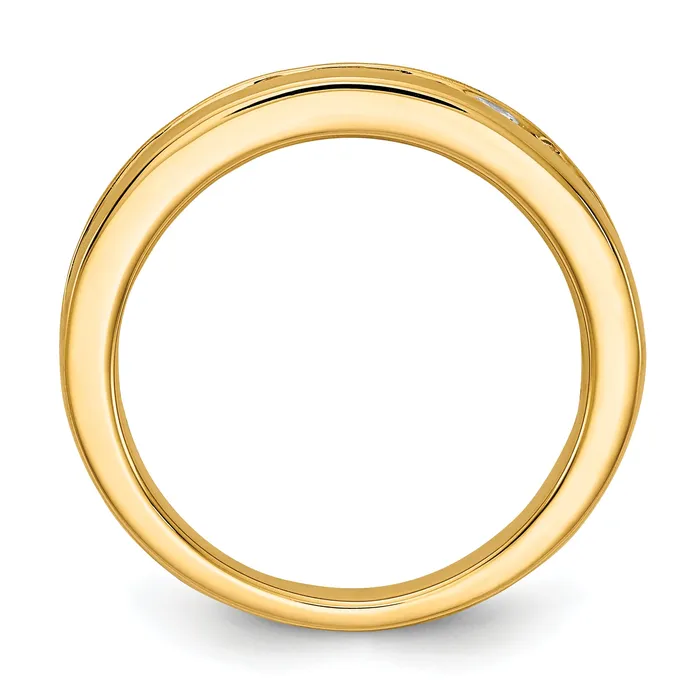 Rings Goldia 14k Yellow Gold 1 Ct Lab Grown Diamond VSSI G Channel Set Band Ring