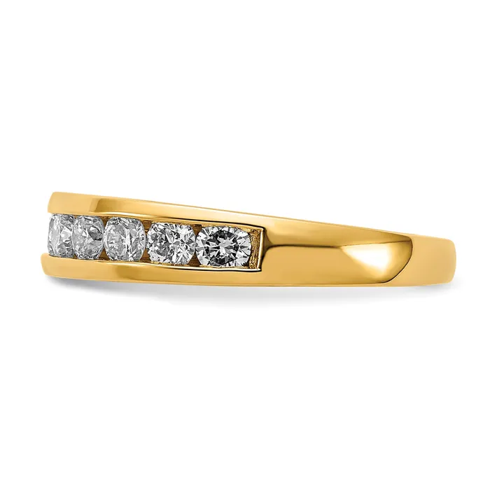 Rings Goldia 14k Yellow Gold 1 Ct Lab Grown Diamond VSSI G Channel Set Band Ring