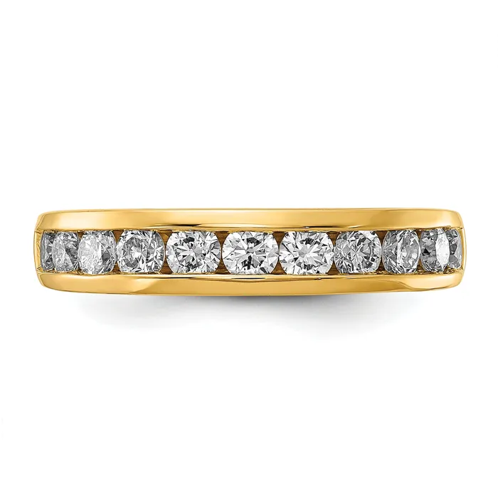 Rings Goldia 14k Yellow Gold 1 Ct Lab Grown Diamond VSSI G Channel Set Band Ring