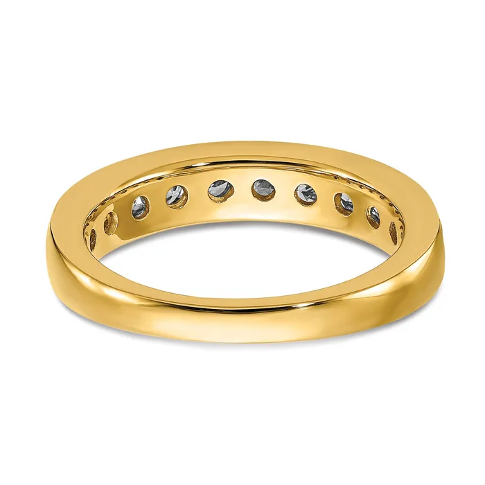 Rings Goldia 14k Yellow Gold 1 Ct Lab Grown Diamond VSSI G Channel Set Band Ring